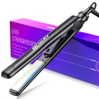 Bcway Hair Straightener, 1" Titanium 3D Float Plate Flat Iron for Hair with Adjustable Temp 290°F-450°F and Fast Heating, Hair Straightener and Curler 2 in 1 Dual Voltage for All Hair Types Styling