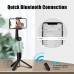 Bcway Selfie Stick Tripod Bluetooth, Mini Compact Phone Tripod, Lightweight Travel Tripod with Remote, Compatible with iPhone 13/13 Pro/Mini /12/12 Pro/11/11 Pro/XS/XR, Galaxy Note 20/S20 and More