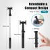 Bcway Selfie Stick Tripod Bluetooth, Mini Compact Phone Tripod, Lightweight Travel Tripod with Remote, Compatible with iPhone 13/13 Pro/Mini /12/12 Pro/11/11 Pro/XS/XR, Galaxy Note 20/S20 and More